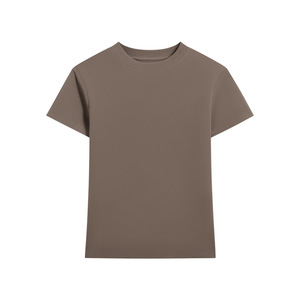 T-shirt à manches courtes à col rond, coupe droite, ajusté, décontracté et amincissant, avec logo personnalisé OEM - Product Image 4
