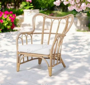 เก้าอี้หวายแบบดั้งเดิมนั่งสบายเหมาะสำหรับสวนกลางแจ้งหรือห้องนั่งเล่น - Product Image 4