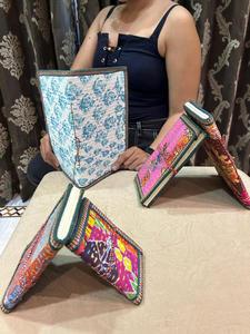 Nouveau réel fait à la main vibrant et coloré couverture en tissu Katha papier de travail journal Vintage coloré couverture non doublé feuille recyclée Journal - Product Image 6