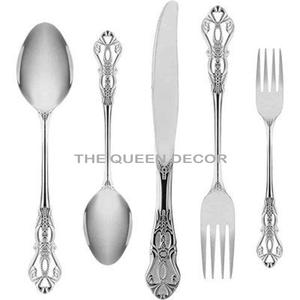 Design élégant argent polonais en acier inoxydable ensemble de couverts en métal vaisselle en acier miroir ustensiles de cuisine couverts - Product Image 5