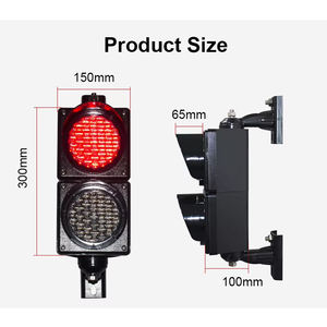 Semáforo <span class=keywords><strong>LED</strong></span> solar Luz <span class=keywords><strong>LED</strong></span> verde roja de 4 pulgadas de 100mm para garajes <span class=keywords><strong>Semaforo</strong></span> - Product Image 2