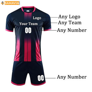 SAMAVIA personnalisé sublimation équipe de football uniforme ensemble transfert de chaleur imprimé 100% polyester léger séchage rapide respirant - Product Image 2