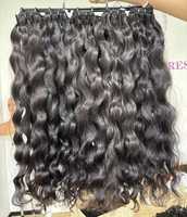 MK VVK Extensions de Cheveux Humains Bouclés Naturels, Cheveux Indiens Remy, Double Trame Faite à la Machine, Vierge Non Traitée, Ondulations Profondes, en Vrac, 100g