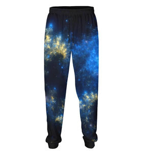 Flyingkick Enterprises - Pantalones de Hombre Estilo Urbano Personalizados, Corte Bootcut, Estampado Vintage, Efecto Desgastado, Poliéster/Algodón French Terry - Product Image 1