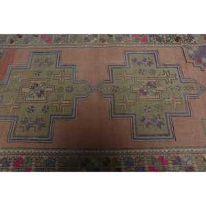 4.2x8.6 ft Rug, Turkish Vintage Area Rug, <b>Brown</b> <b>Wool</b> Rug - Product Image 5