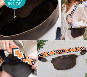 Leather <b>Bag</b> <b>Small</b> Messenger <b>for</b> <b>Men</b> Vintage Customized Solid Vintage All Seasons LWB-0018 - Product Image 5