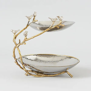 Brûleur de bakhoor en acier inoxydable de la plus haute qualité brûleur d'encens de taille personnalisée avec support au design de feuille de laiton à vendre - Product Image 1