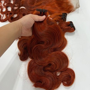 Bundles SDD BODY WAVE ET FERMETURE COULEURS CHAUDES ORANGE CLAIR MATIÈRE PREMIÈRE EXTENSIONS DE CHEVEUX HUMAINS VIETNAMIENS - Product Image 2