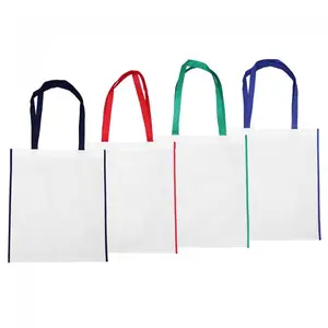 printed grocery eco fabric packaging d cut non-woven bags cloth shopping tote non woven bag with logo