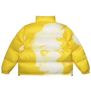 Veste matelassée pour homme, col montant, logo sur le devant, chaude, isolée, manteau d'hiver léger, coupe ajustée, OEM personnalisable en gros - Product Image 3