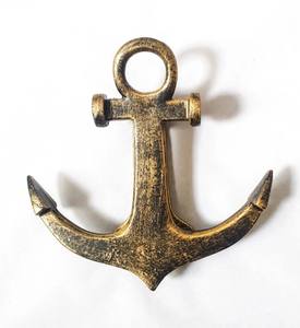 Antique Gold Cast Aluminium Decorative Anchor Door Knocker <b>Nautical</b> Marine Theme Front Door Hardware entryway <b>decor</b> - Product Image 1