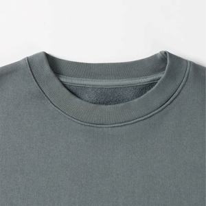 เสื้อสเวตเตอร์คอกลมเปิดไหล่แบบลำลองสำหรับผู้ชายเสื้อโอเวอร์ไซส์ผ้าคอตตอน100% สั่งตัด - Product Image 3