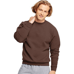 Sweatshirts unisexes imprimés brodés personnalisés couleur unie coton vierge tissu lourd extérieur Streetwear sweat-shirt à col rond pour hommes - Product Image 5