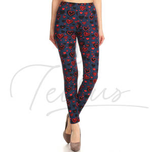 Fashion Style Women's High Waisted Full Length Breathable Spandex/Polyester <b>Leggings</b> Elastic Waist <b>Pockets</b> Print Comfortable - Product Image 2