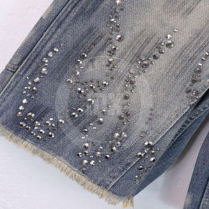 Shorts flashy en strass pour hommes, logo personnalisé, shorts surdimensionnés légers en strass pour hommes, prix de gros - Product Image 6