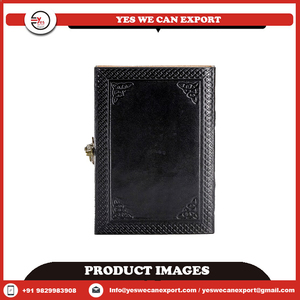 Antique Vintage Leather Journal <b>with</b> Deckle Edge and <b>Lock</b> Closure Wholesale Price for Planning and <b>Diary</b> Use PU Cover - Product Image 4