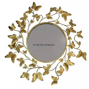 High Standard Quality Metal Made Butterflies Designer Elegant Look Frame <b>For</b> <b>Round</b> Shape <b>Wall</b> <b>Mirror</b> Home Decor Supplies - Product Image 2