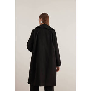 Manteau long à capuche vintage pour femme avec motif imprimé amovible et doublure en laine - Product Image 3