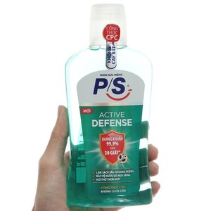 PS Active Defense Bain de bouche à la menthe fraîche 500ml pour le nettoyage buccal - Product Image 1