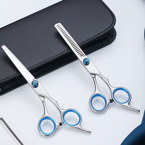 2023 ciseaux amincissants de coupe de cheveux de barbier 5.5 ''6'' en acier inoxydable pointe de lame droite ciseaux de coiffeur pointus - Product Image 5