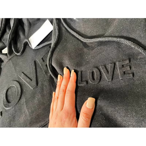 Más vendidos al por mayor de los hombres de cuello redondo 3D en relieve Logotipo de alta calidad de punto hombro caído con logotipo personalizado OEM - Product Image 2