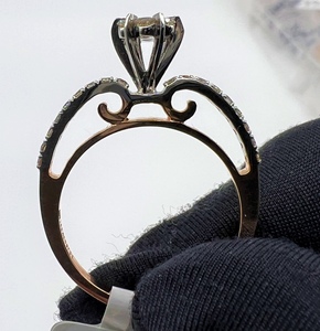 Bague de fiançailles en or massif 14 carats et 18 carats élégante et luxueuse Bagues en diamant haut de gamme avec de vrais diamants naturels - Product Image 5