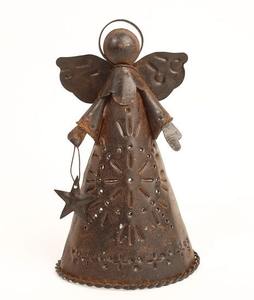 Decorative Metal Angel <b>Christmas</b> Ornaments Hanging <b>Tree</b> Decoration Holiday Party Home Decor Collectible Angel Gift Figurine - Product Image 2