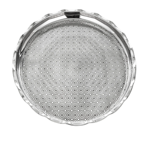 Bandejas modernas para servir de metal galvanizado en bandeja pulida personalizada y dorada para Decoración de mesa y uso de regalos - Product Image 6