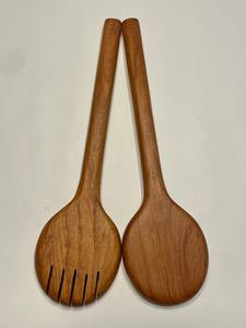 อุปกรณ์ครัวไม้สักธรรมชาติสำหรับทำอาหาร ช้อนไม้สำหรับครัว อุปกรณ์ครัวไม้แบบไม่ติดกระทะ ขายส่ง - Product Image 3