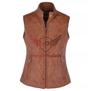 Chaleco de cuero de burbuja de Invierno para mujer, chaqueta acolchada sin mangas, ropa de abrigo de moda para mujer - Product Image 1