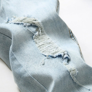 Los pantalones vaqueros rasgados de calidad superior para hombre más vendidos, ligeros y transpirables para ropa informal en invierno - Product Image 6