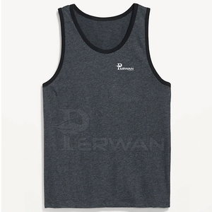 Ropa de Fitness informal de punto transpirable de alta calidad, camiseta sin mangas para hombre, ropa de gimnasio de poliéster de algodón de secado rápido - Product Image 1