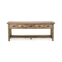 Table Console moderne en bois massif Timberline 7 Console d'appoint d'entrée pour salon convertible pour villa ou hôtel