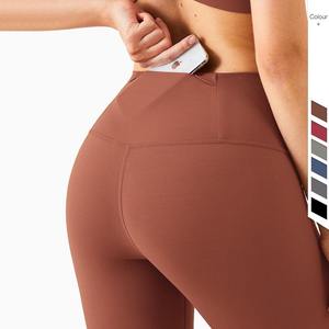 Top Trending 100% Cotton High Waist Gym Fitness Leggings Seamless Mid Sports Wear <b>Yoga</b> Pant Breathable Workout Fitness <b>Trouser</b> - Product Image 2