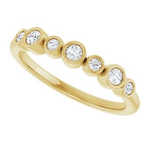 แหวนเพชร Stuller 14KY รุ่น 71844:621P เครื่องประดับแบบฝังขอบ - Product Image 5