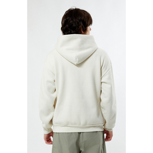 Prix de gros – Sweat-shirts à capuche personnalisés pour hommes avec logo en relief, manches côtelées, poches avant, séchage rapide, en molleton de coton – Vêtements tendance - Product Image 4