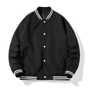 Custom Design Trending Varsity Jacket <b>Stand</b> Collar Winter Windbreaker Breathable Eco-Friendly Vintage <b>Work</b> Uniform Top Canvas - Product Image 4
