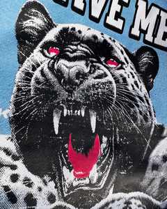 Conjunto Deportivo con Estampado de Pantera Azul Claro para Hombre, Sudadera con Capucha y Pantalones Jogger, Atuendo Informal de Dos Piezas - Product Image 3