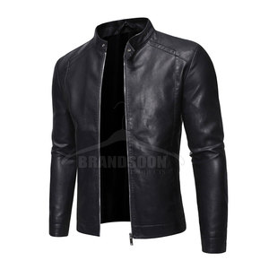Chaqueta de cuero para hombre de alta calidad personalizada 2025, nuevo estilo, lona ligera, a prueba de viento y a la moda para el invierno - Product Image 1