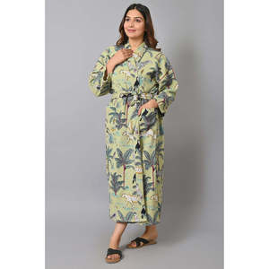 Peignoir Kimono Safari en Tissu Gaufré Doux et Respirant Taille Unique avec Cordon de Serrage – Tenue d'Intérieur Durable ODM - Product Image 2