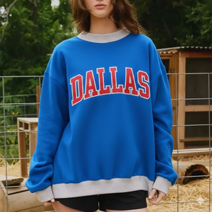 Sweat-shirt d'hiver brodé à col montant, personnalisable, en molleton, coupe oversize, épaules tombantes, vierge, haute qualité, vente en gros - Product Image 1