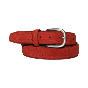 Cinturones de cuero genuino de gamuza para hombres OEM personalizado hecho a mano con alta calidad de la INDIA, precio competitivo y diseño de lujo - Product Image 1