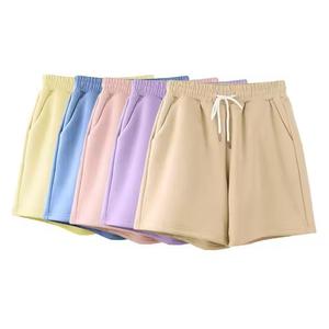 2025 Short de survêtement de fitness écologique pour hommes Logo personnalisé imprimé léger uni teint Street Wear - Product Image 1