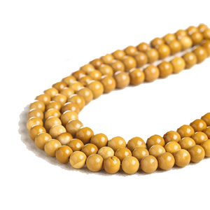 Perles de pierre, perles de jaspe jaune, brin de perles, bijoux en pierre, pierres précieuses lisses, collier de guérison, cristal naturel, grossiste - Product Image 1