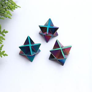 Natural Merkabah madera 7 estrellas cristal obsidiana Aura oso cristal conjunto 12 Puntos Estrella boda curación puntas de flecha auto - Product Image 5