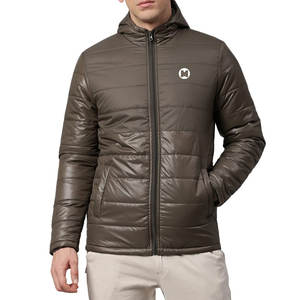 <b>Men's</b> Lightweight Water-Resistant <b>Canvas</b> Puffer <b>Jacket</b> Full Sleeves with Stand Collar Casual Winter Wear Wholesale Available - Product Image 1