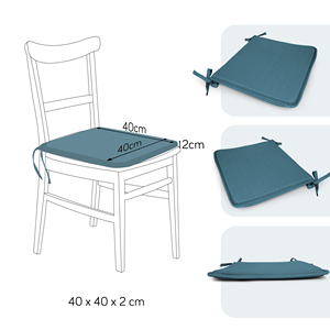 ชุดหมอนอิงลายไม้ไผ่ตกแต่ง12ชิ้นขนาด40x40x2ซม. สำหรับห้องรับประทานอาหารโซฟาและปลอกหมอนอิงเก้าอี้ - Product Image 1