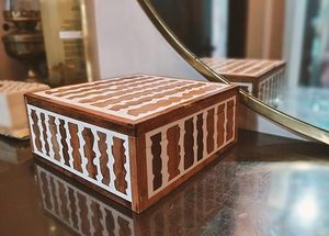 Classic Bone Inlay Jewelry Organizer Elegant & Chic Artisan Bone Inlay Jewelry Storage <b>Box</b> for Women for bridal jewelry <b>box</b> - Product Image 3