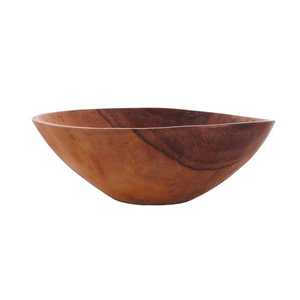 ขอบเปลือกไม้ทำจากไม้ธรรมชาติทรงลึกขนาดใหญ่ทำด้วยมือขอบไม้สำหรับครอบครัวสลัดผักผลไม้ขายดี - Product Image 1