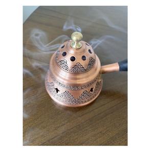 กระถางธูปสไตล์อาหรับหรูหราสำหรับตกแต่งบ้านที่ใส่ธูปโลหะสีทอง - Product Image 2